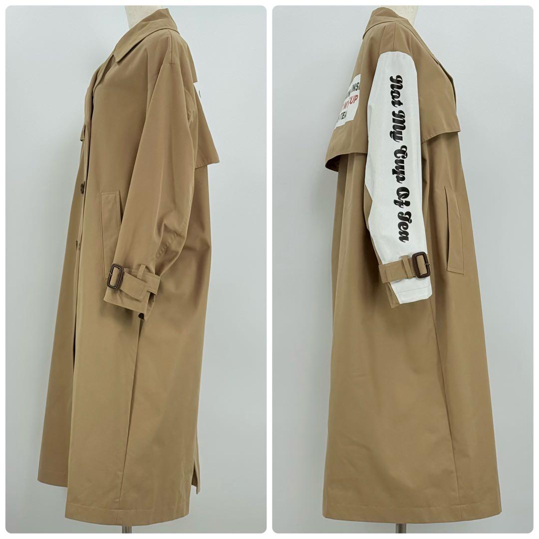 ロゴ可愛い✨ THOMAS MAGPIE トレンチコート ベージュ ベルト付き