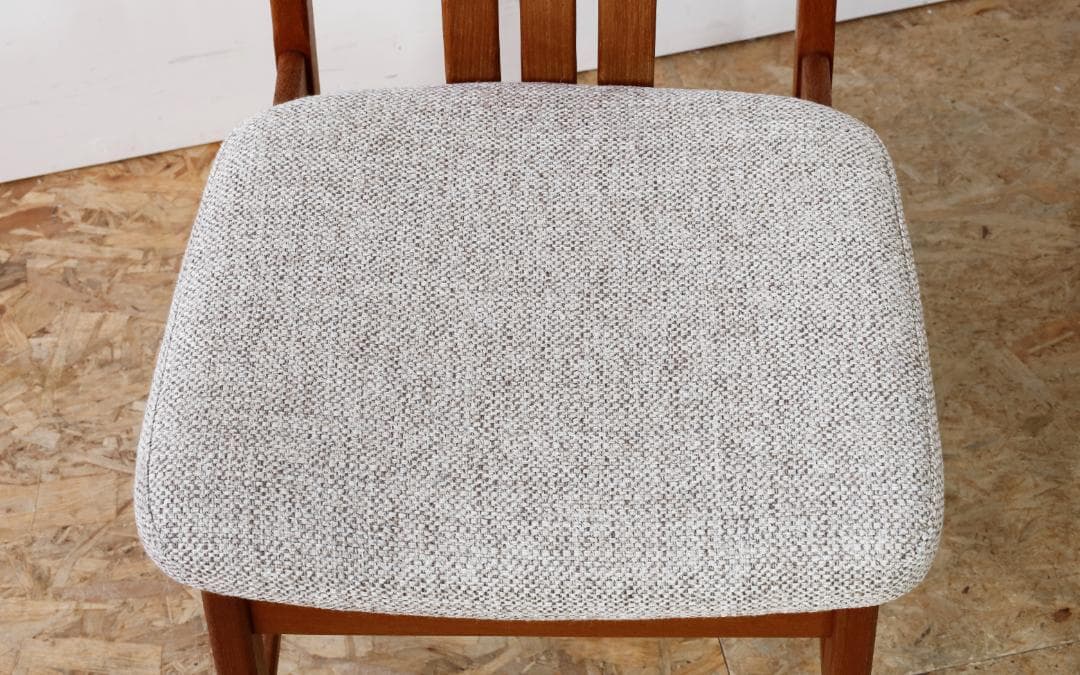 ヴィンテージ チーク無垢材 ハイバックダイニングチェア 1脚分_