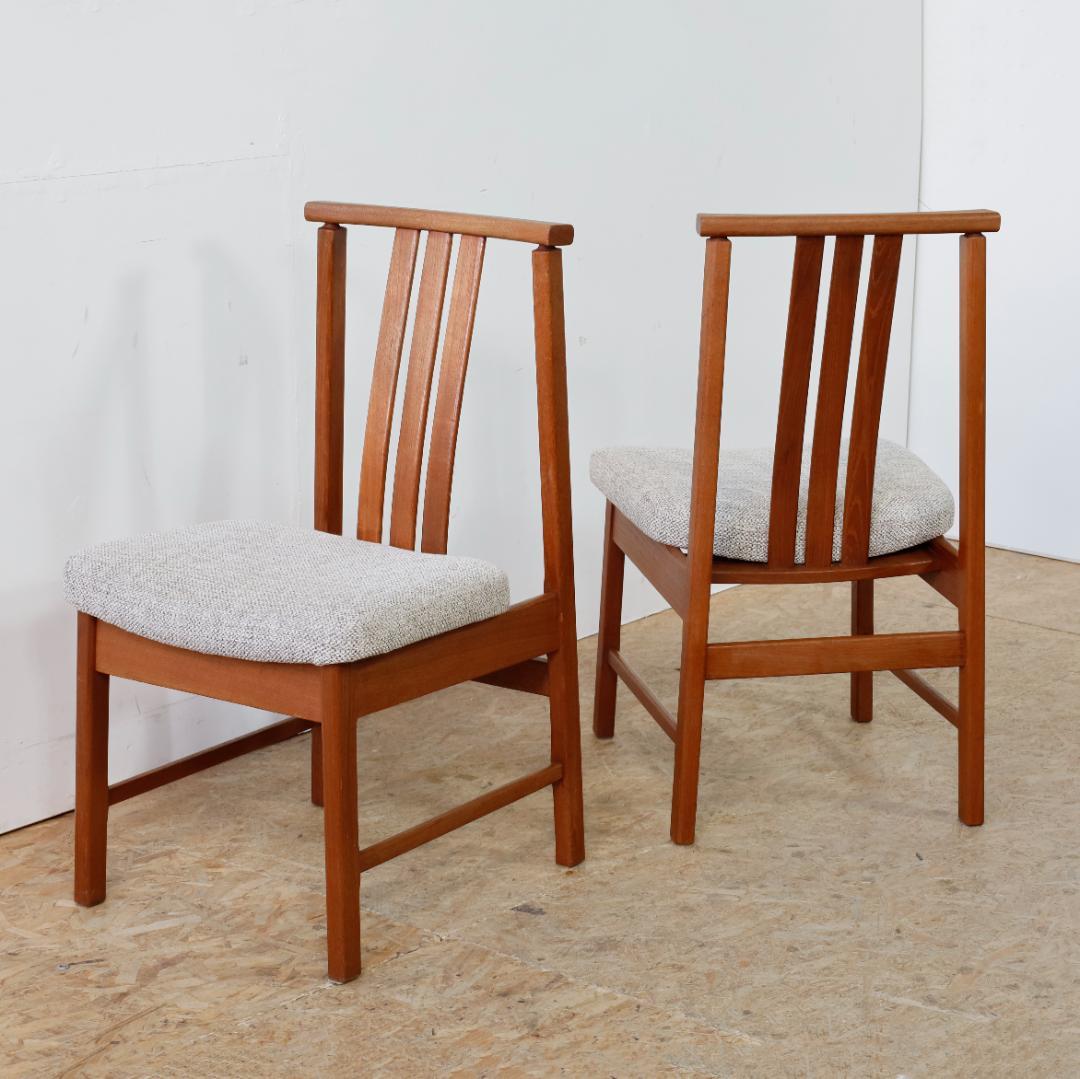 ヴィンテージ チーク無垢材 ハイバックダイニングチェア 1脚分_