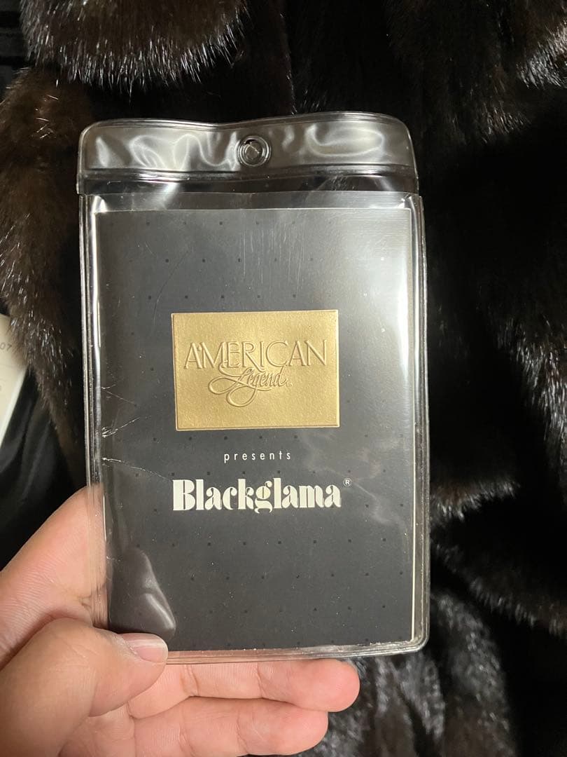 極美品 BLACKGLAMA ミンク ファーコート 裾刺繍デザイン　シリアル有