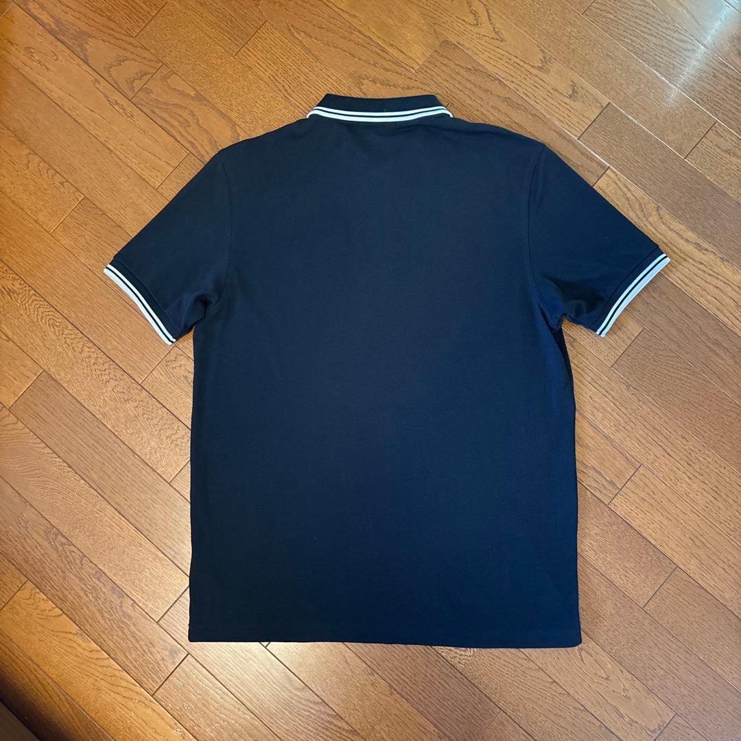 フレッドペリー　ティップラインロゴ刺繍ポロシャツ　M3600 ネイビー　L 美品