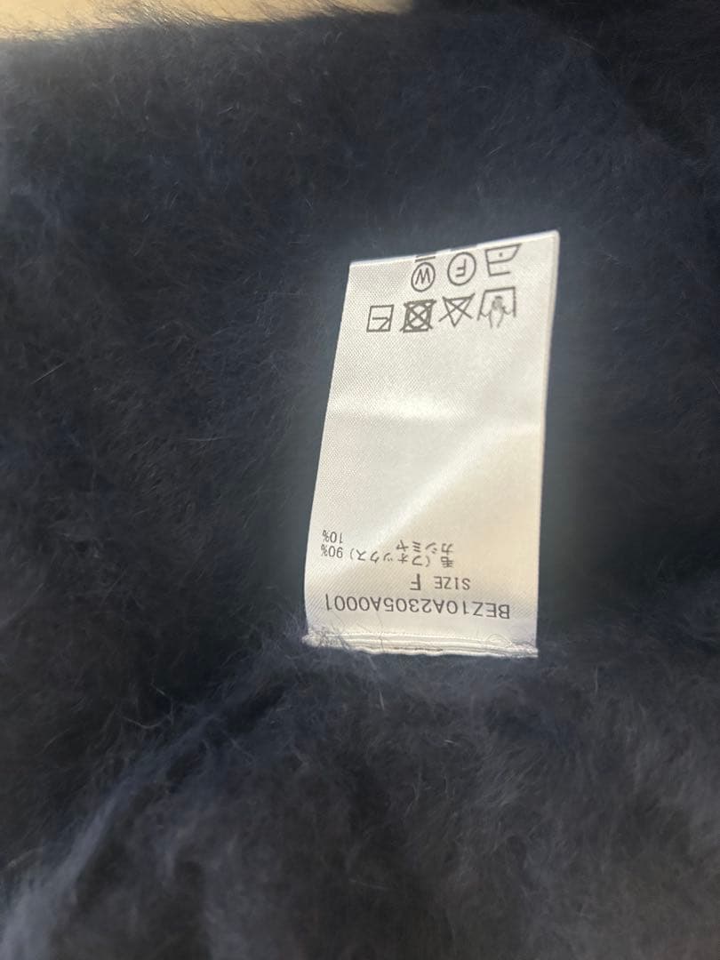 BEARDSLEY ファーニットポンチョ ネイビー