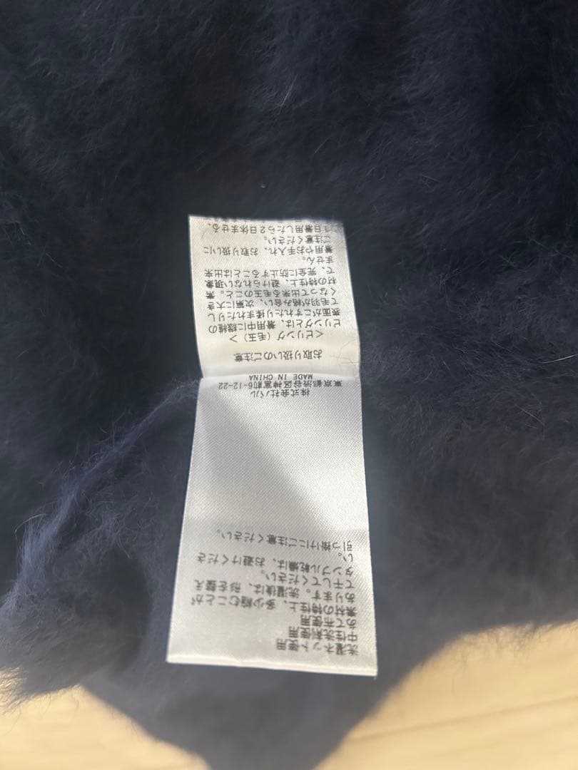 BEARDSLEY ファーニットポンチョ ネイビー