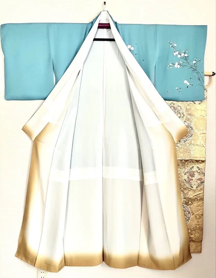 美品 正絹訪問着 落ち着いた寒色系 聡明なお色柄 祝宴 ご披露宴 ご卒業ご入学式