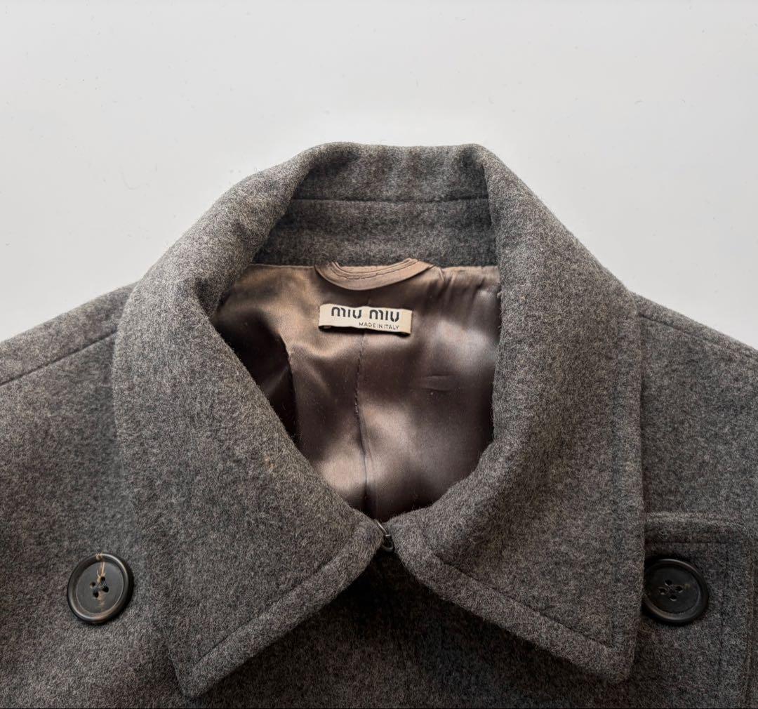 ジャケット・アウター MIU MIU Wool Double Breasted Coat IT38