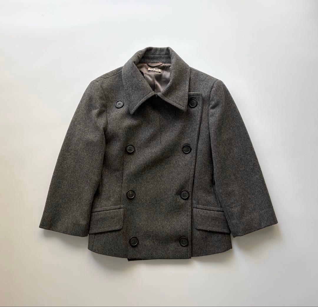 ジャケット・アウター MIU MIU Wool Double Breasted Coat IT38