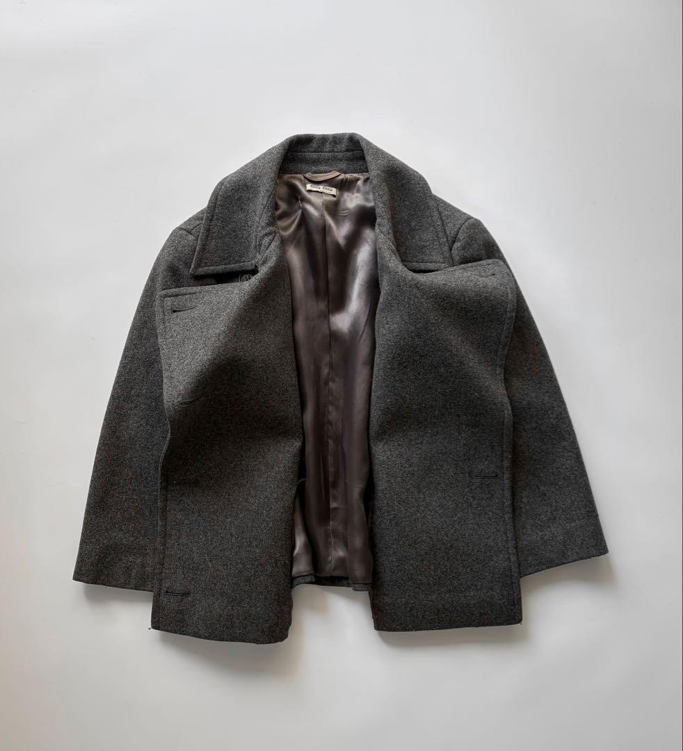 ジャケット・アウター MIU MIU Wool Double Breasted Coat IT38