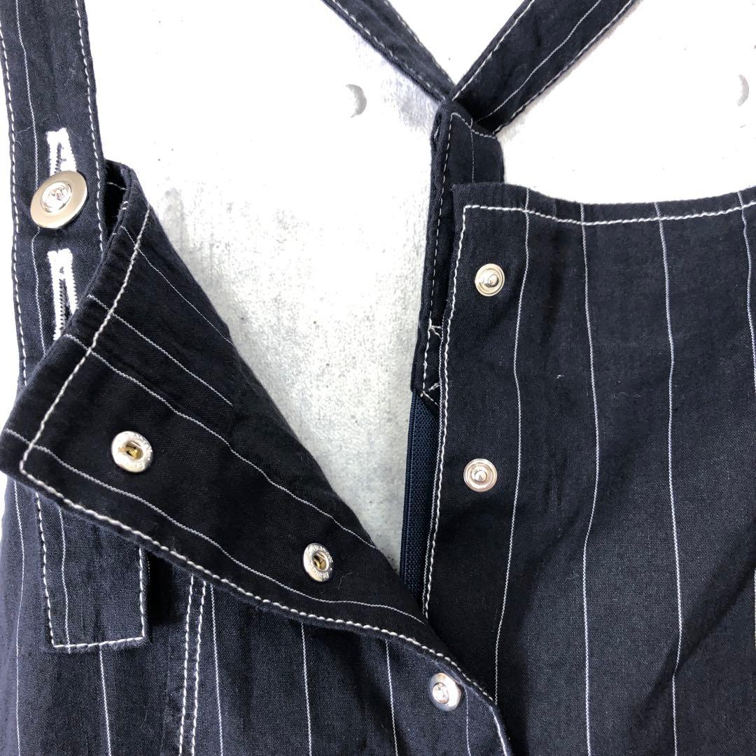 エムズグレイシー オーバーオール サロペット オールインワン 36 S 紺 白