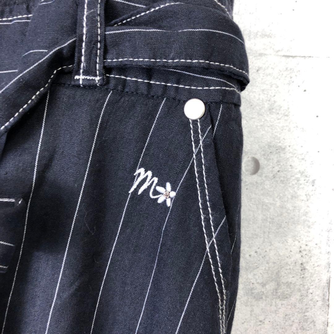 エムズグレイシー オーバーオール サロペット オールインワン 36 S 紺 白