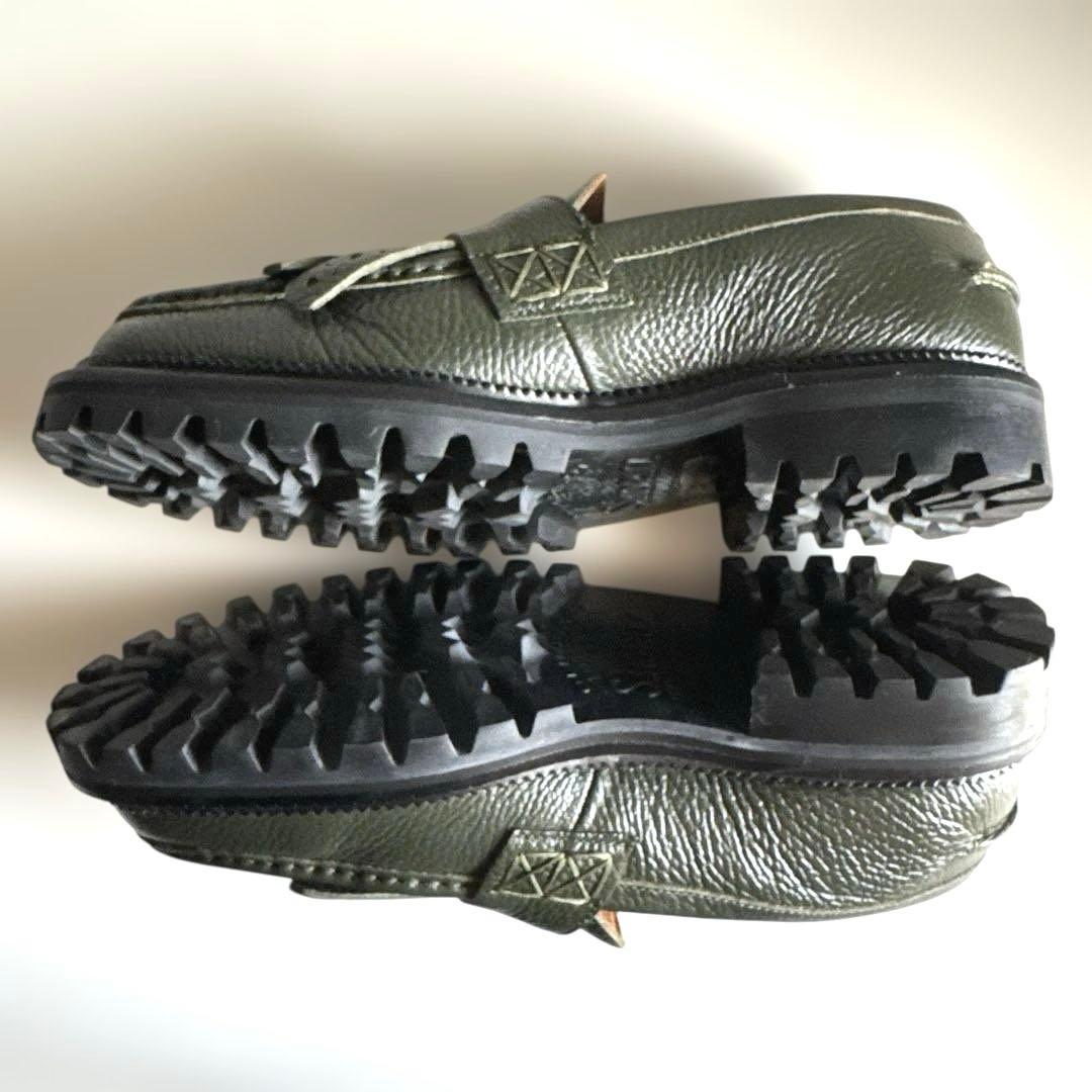 【美品】ETRO　レザーローファー　イタリア製　シボ革　41サイズ