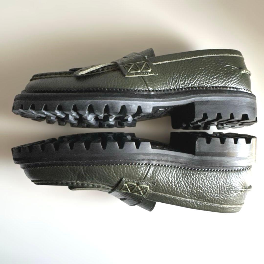 【美品】ETRO　レザーローファー　イタリア製　シボ革　41サイズ