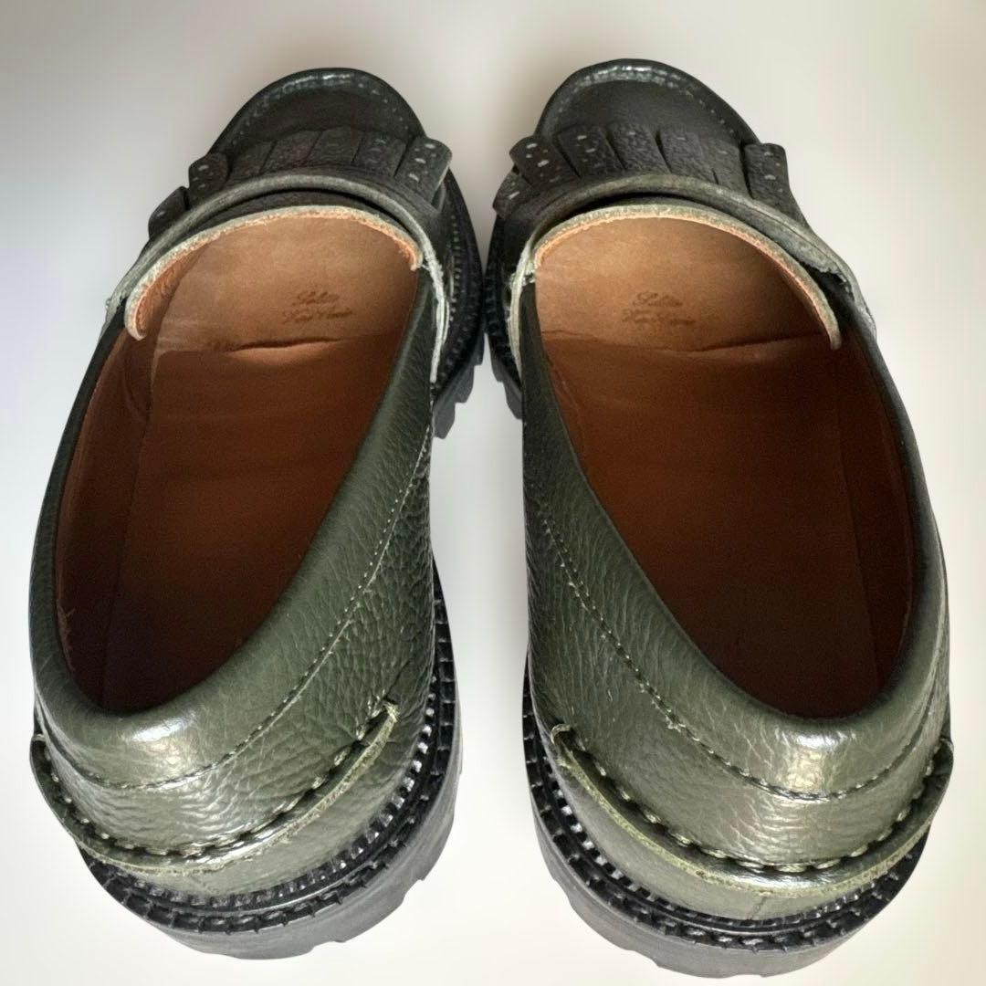 【美品】ETRO　レザーローファー　イタリア製　シボ革　41サイズ