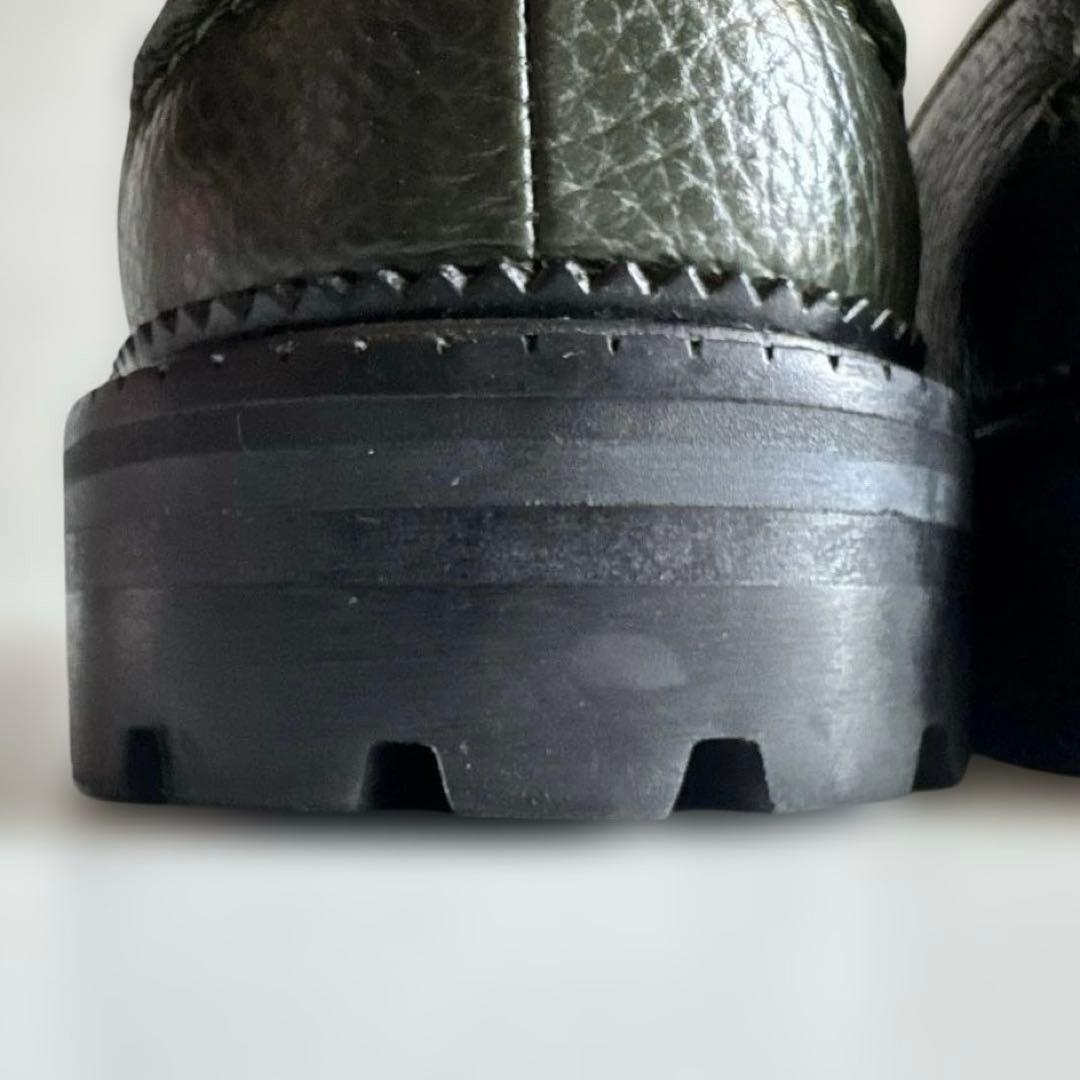 【美品】ETRO　レザーローファー　イタリア製　シボ革　41サイズ