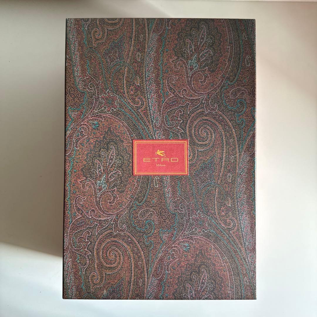 【美品】ETRO　レザーローファー　イタリア製　シボ革　41サイズ