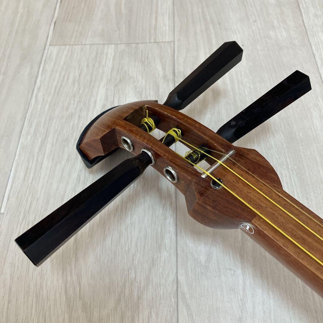 三味線 東さわり 中棹 鼈甲撥 長唄 地唄 ケース付き 美品 民謡 舞台