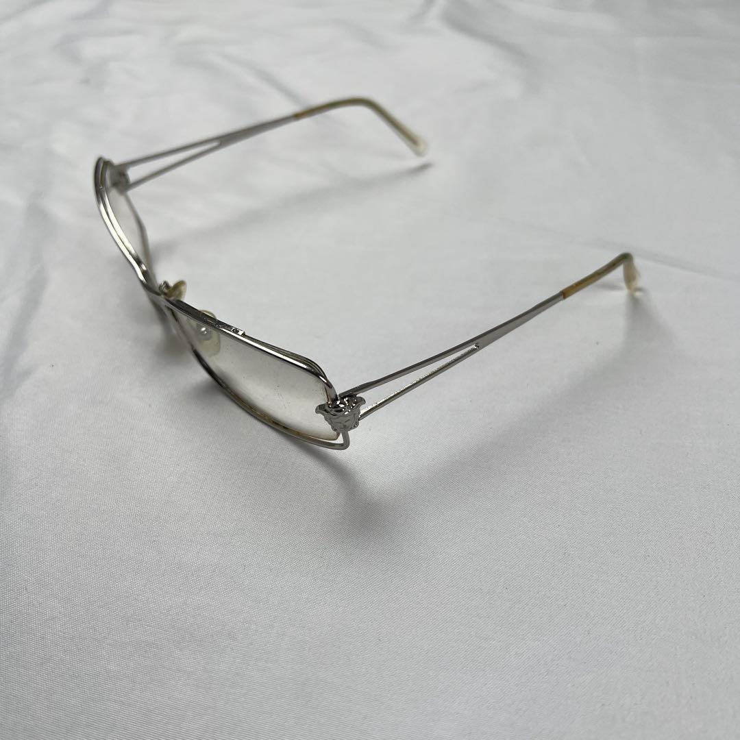 小物 VERSACE medusa square sunglasses silver