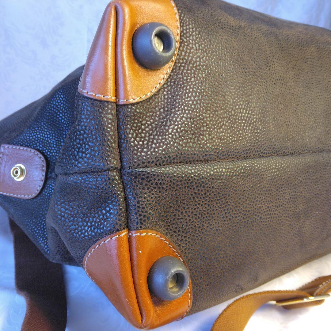 BRIC'S ブリックス ダークブラウン ２WAY ボストンバッグ オールレザー