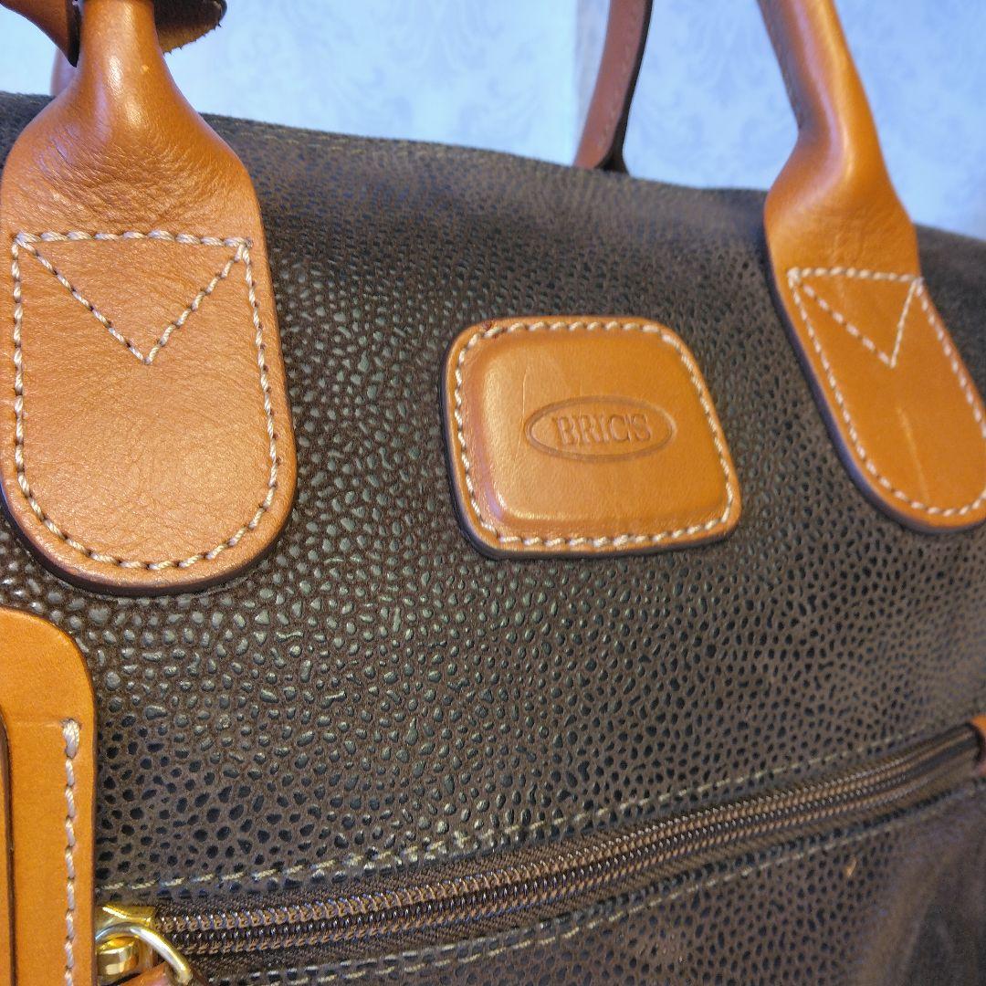 BRIC'S ブリックス ダークブラウン ２WAY ボストンバッグ オールレザー