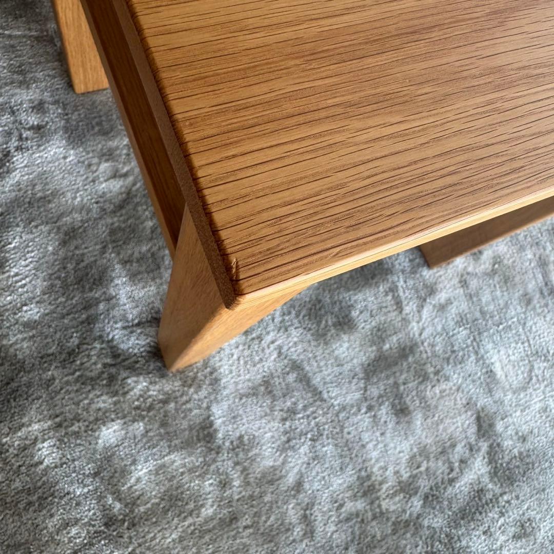 無印良品　木製サイドテーブルベンチ•板座•オーク材