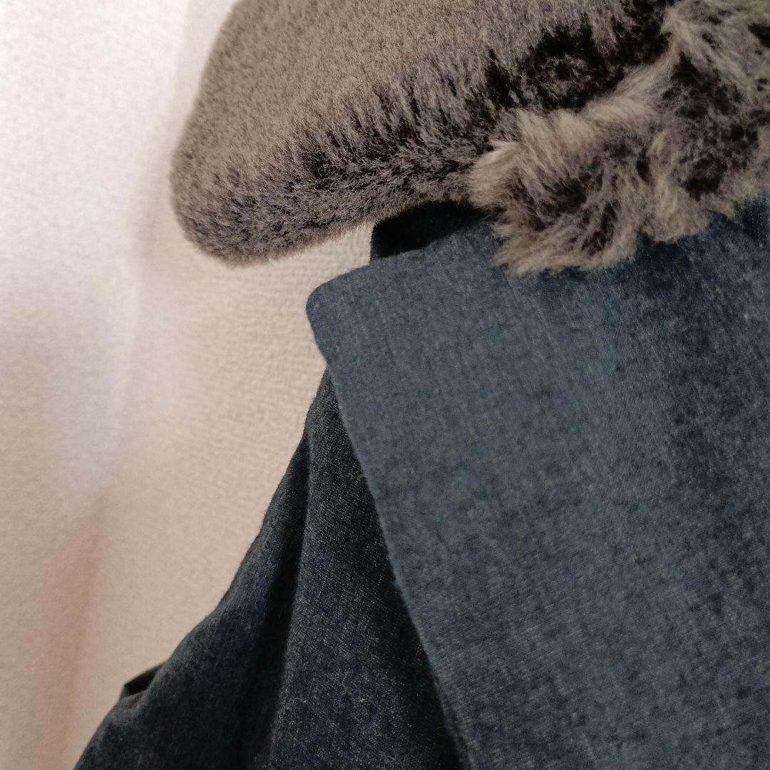 45r　45rpm　ダウンベスト　ムートン襟　ウール　カシミヤ