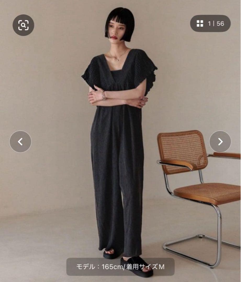 新品未使用 LOWRYSFARM ヨウリュウシャーリングサロペット M ブラック