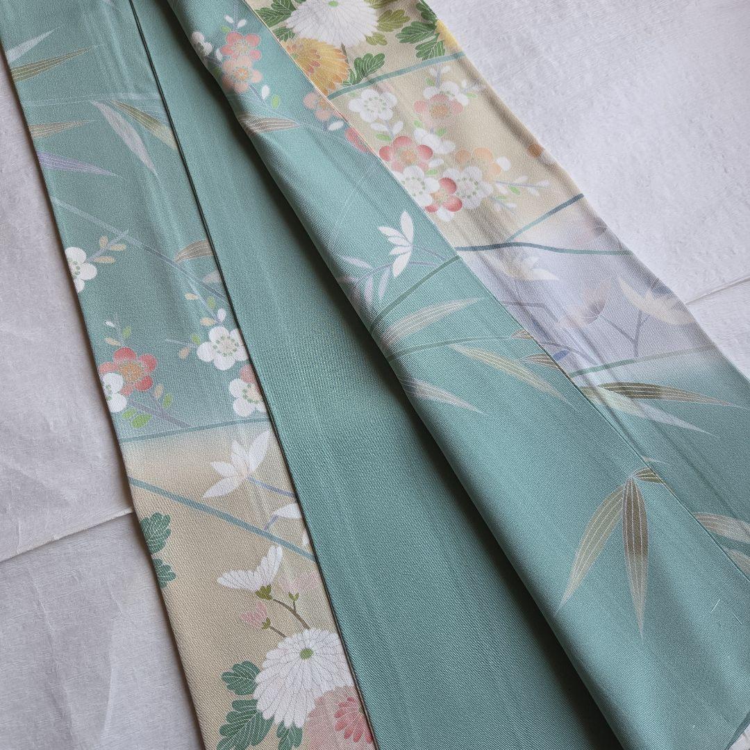 作家物　はんなりとした品の良さ　水浅葱色の染め訪問着