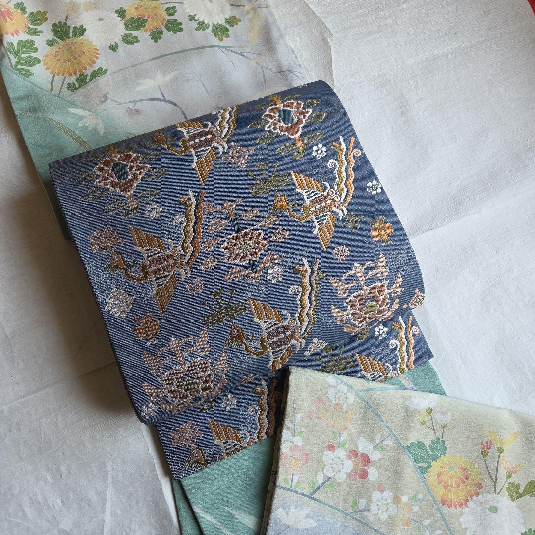 作家物　はんなりとした品の良さ　水浅葱色の染め訪問着