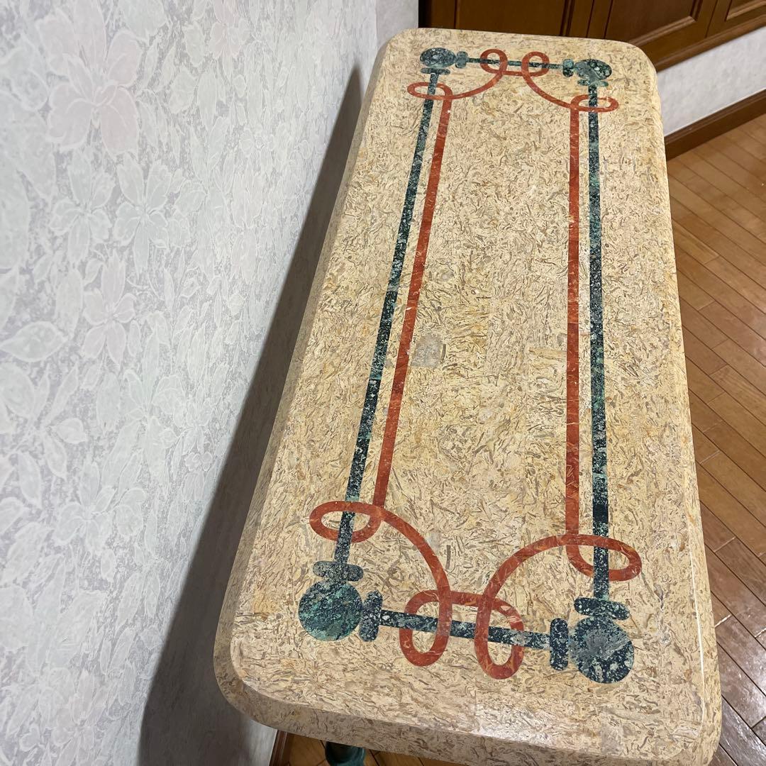 大理石合板の装飾的な長方形テーブル