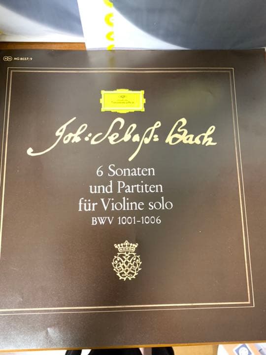 ヘンリク シェリング　ヴァイオリン　バッハ　LP レコード　3枚組