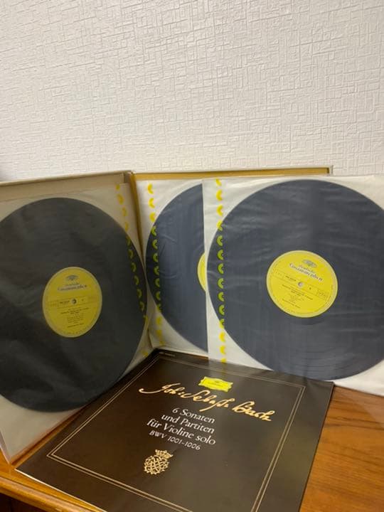 ヘンリク シェリング　ヴァイオリン　バッハ　LP レコード　3枚組