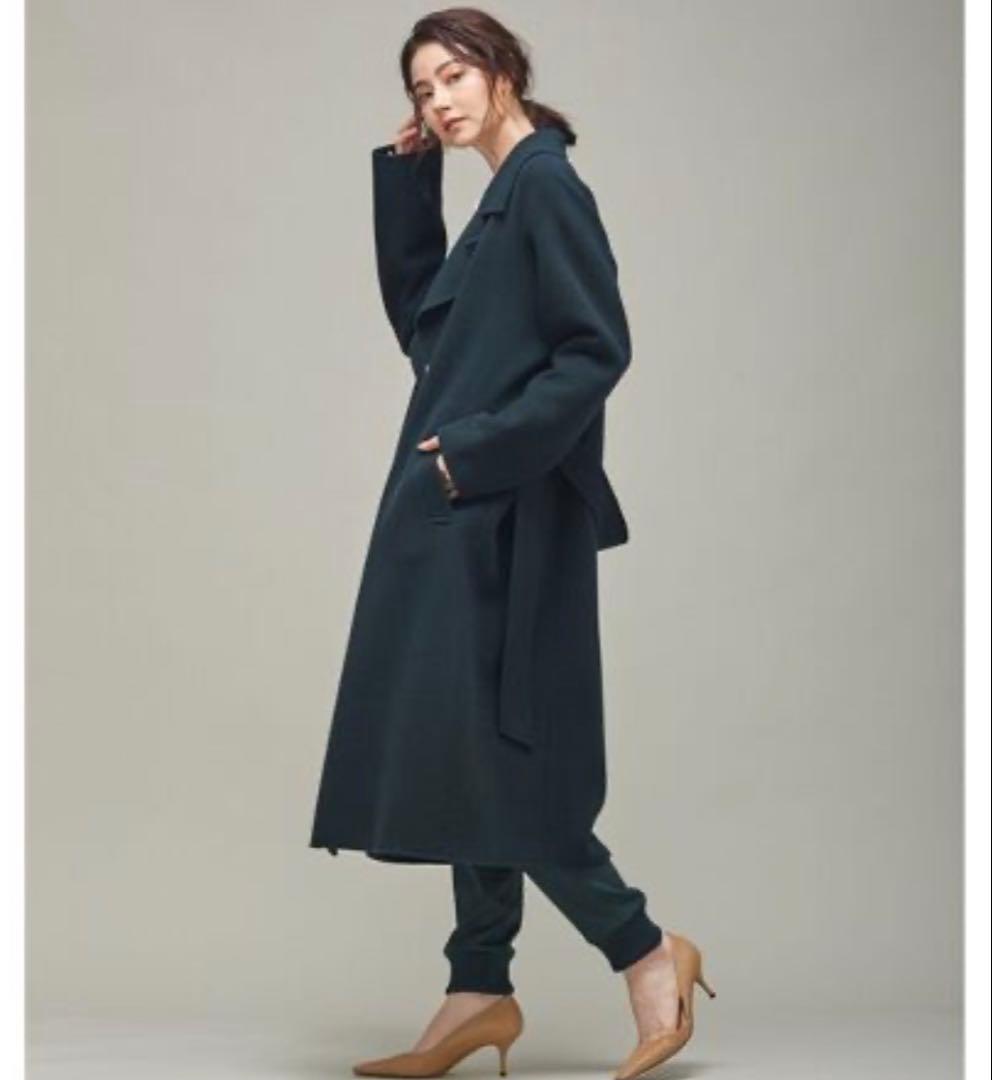 ICB 【マガジン掲載】ウールリバー ロングトレンチコート　46 大きいサイズ