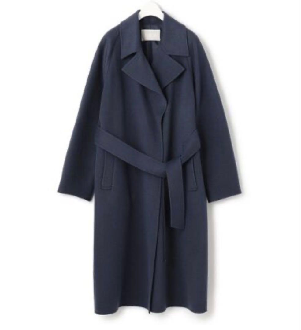 ICB 【マガジン掲載】ウールリバー ロングトレンチコート　46 大きいサイズ