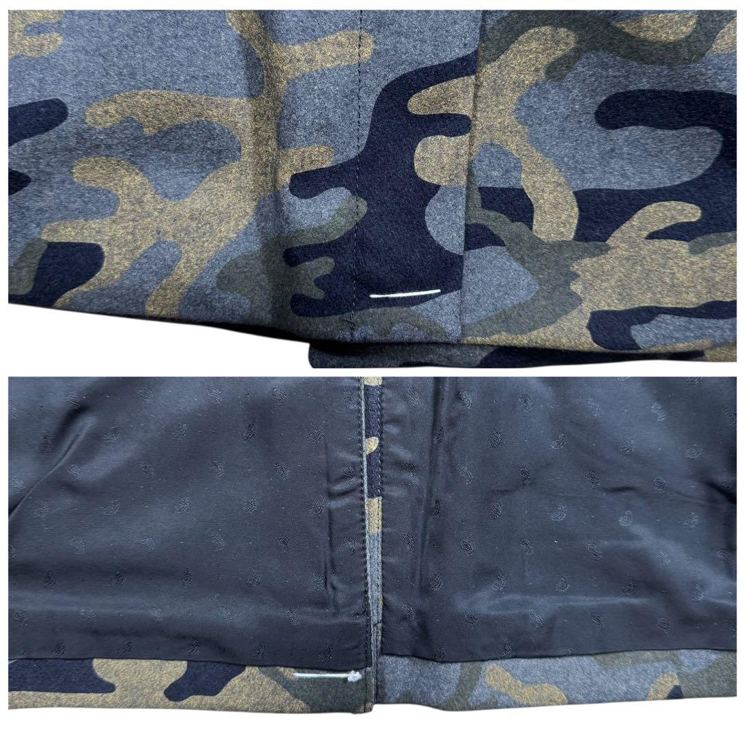 【新品】1piu1uguale3ウノピゥウノ迷彩柄フーデッドコート/カモフラ系7