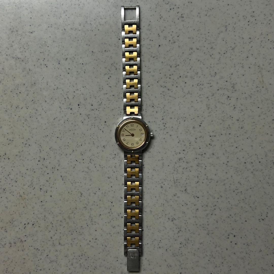 ジャンク品　エルメス腕時計クリッパー　レディース