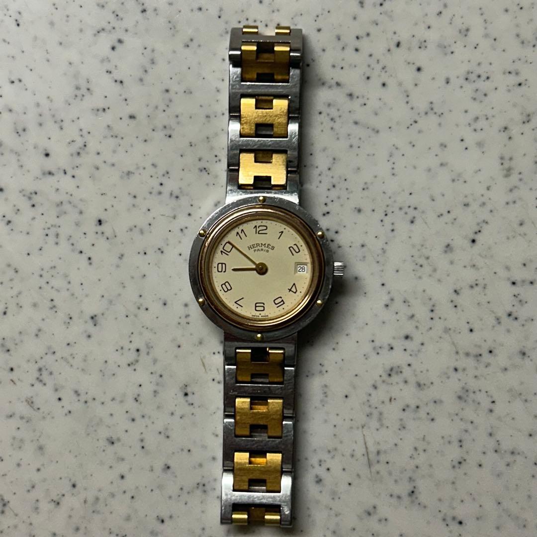 ジャンク品　エルメス腕時計クリッパー　レディース