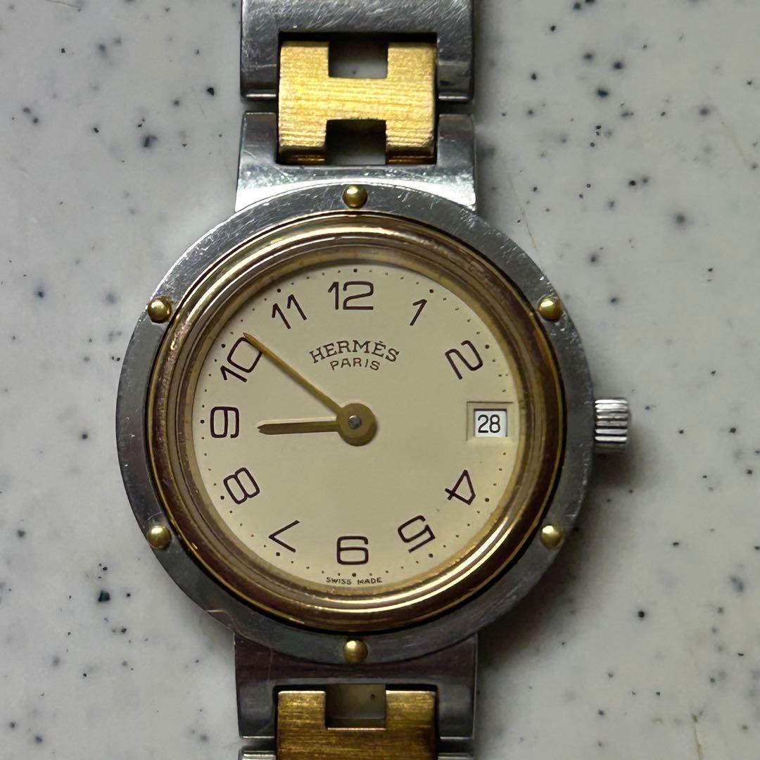 ジャンク品　エルメス腕時計クリッパー　レディース