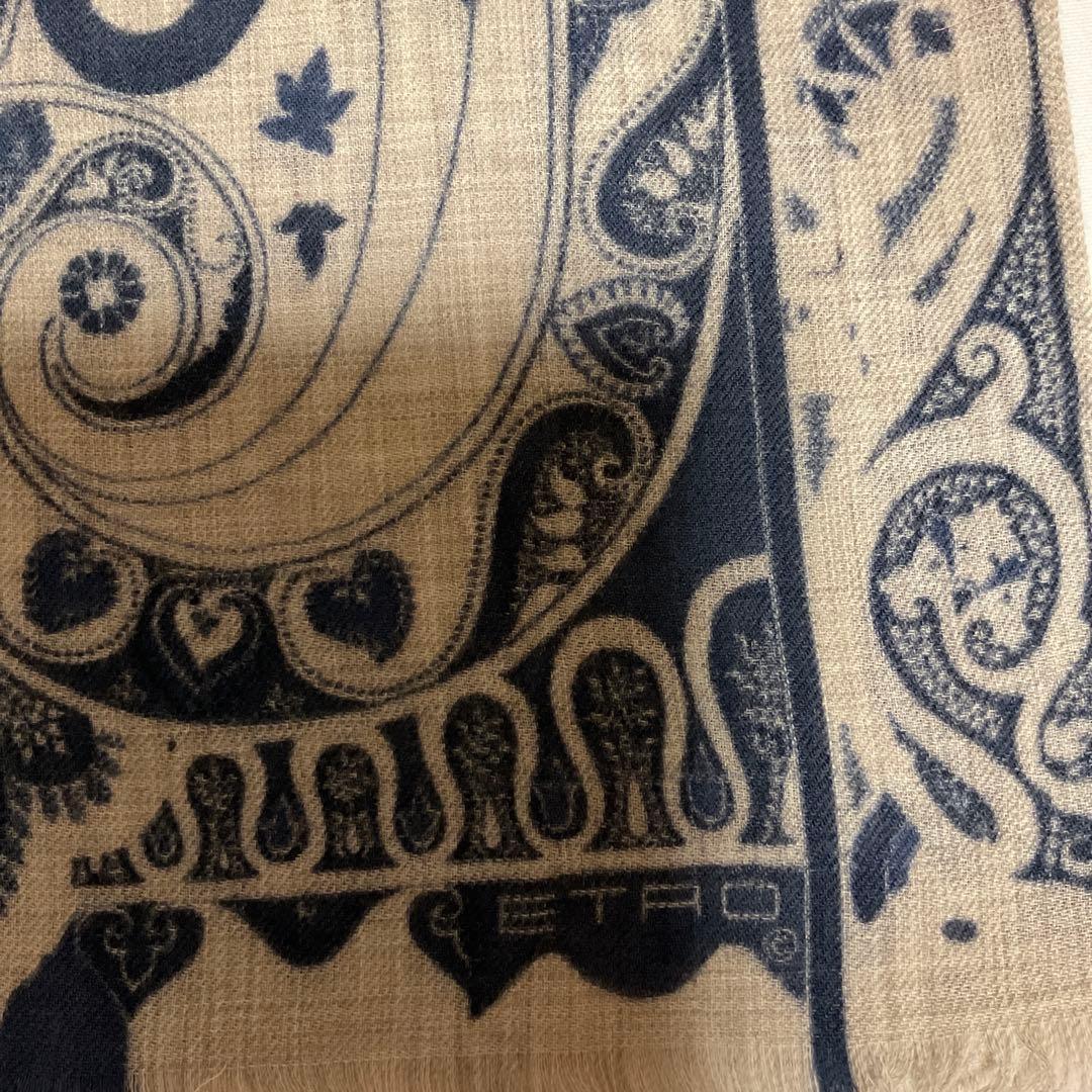 洗練されたデザイン　ETRO 正規品　大判ショール　 希少サイズ　18