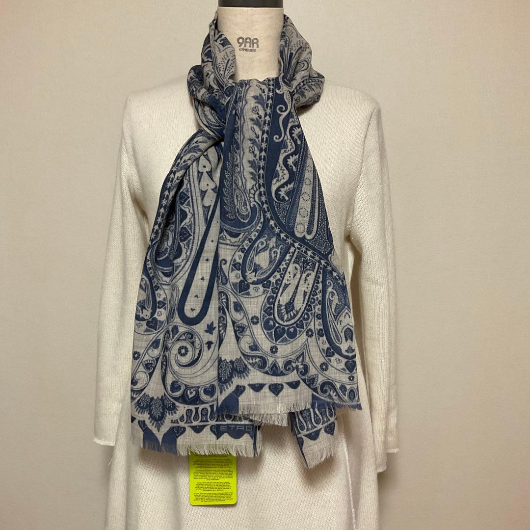 洗練されたデザイン　ETRO 正規品　大判ショール　 希少サイズ　18