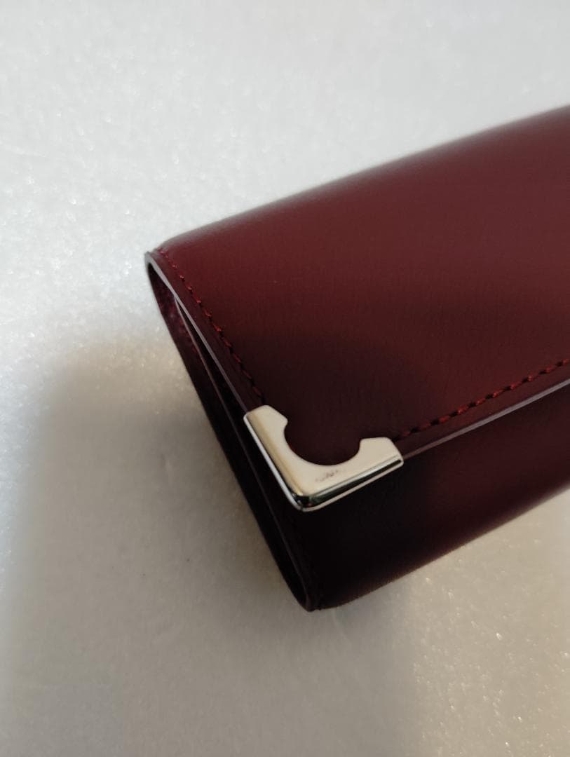 新品同様：カルティエ レザー 4連 キーケース ボルドー