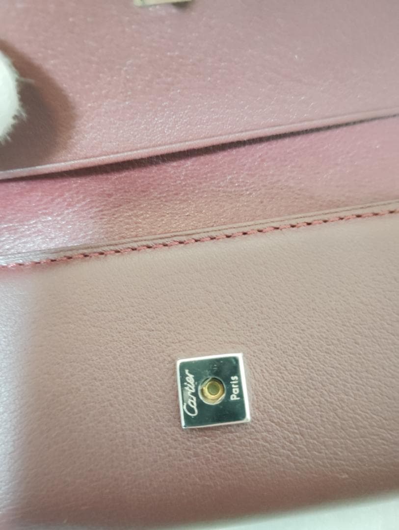 新品同様：カルティエ レザー 4連 キーケース ボルドー