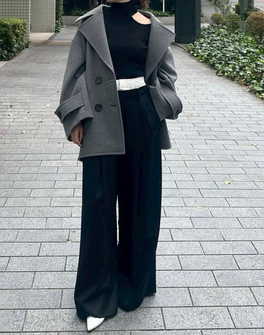 美品 cygne シーニュ オーバーPコート Emii