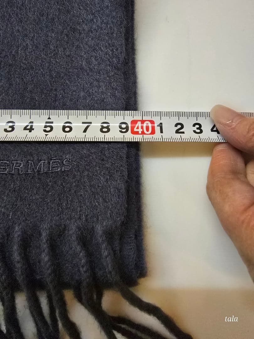 HERMES エルメス カシミヤマフラー