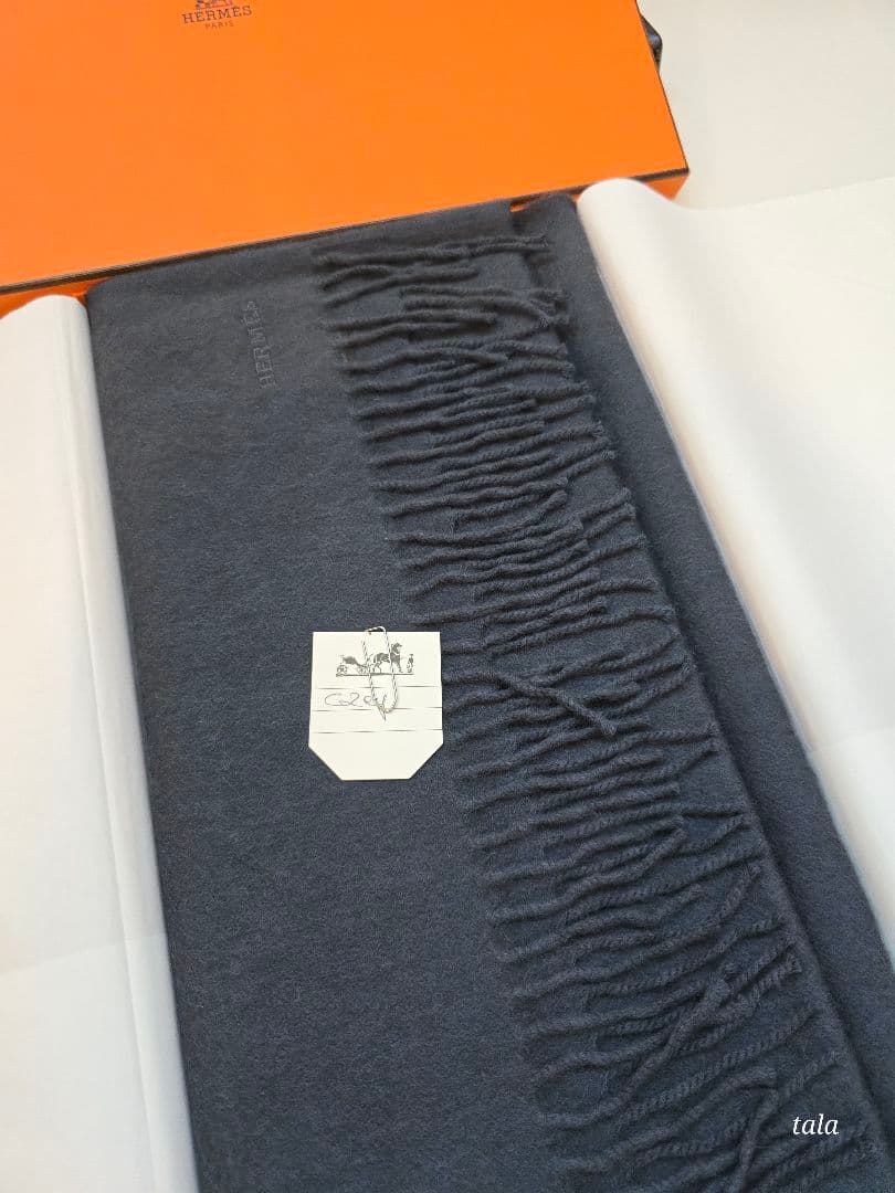 HERMES エルメス カシミヤマフラー
