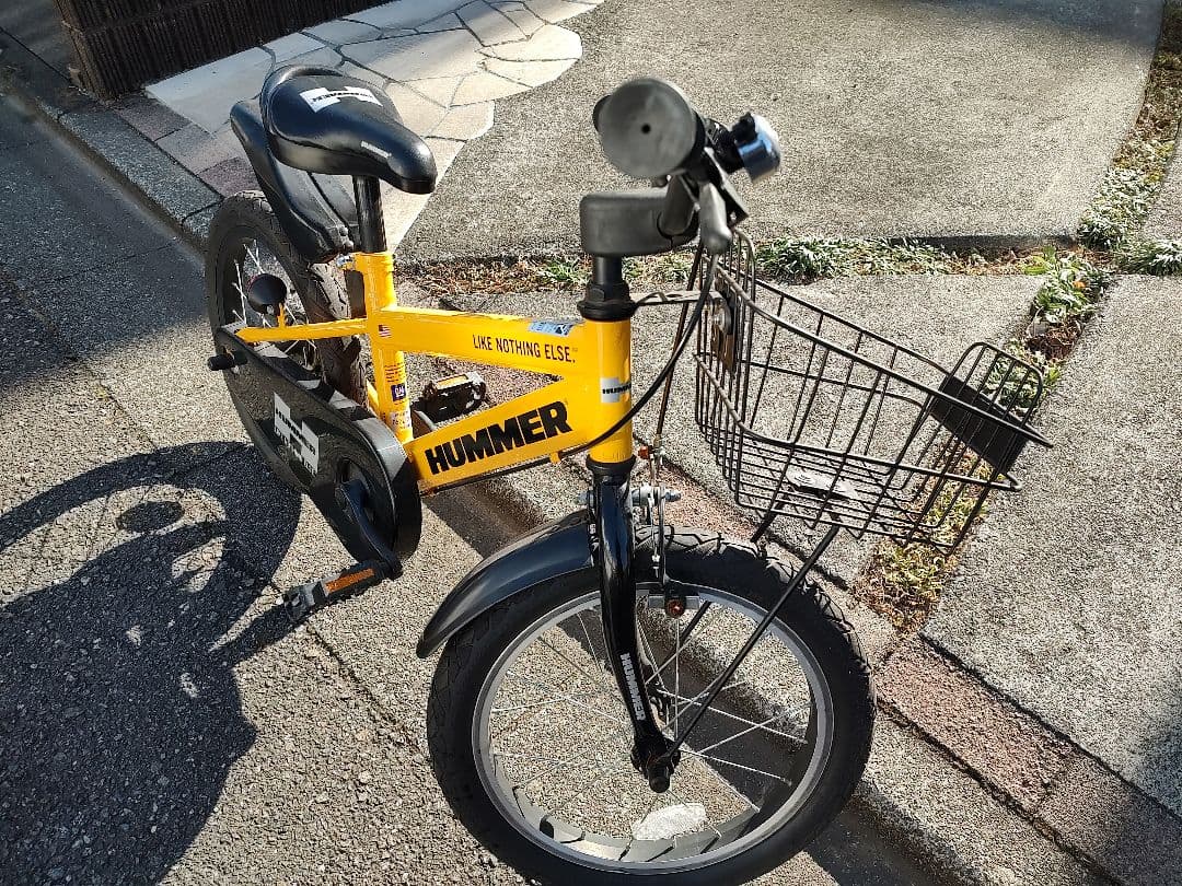 HUMMER子供用自転車 キッズバイク 前カゴ付（小1〜小2使用）20インチ前後