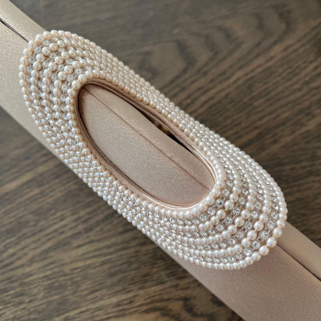 くぅ様　【美品】東京ソワール　フォーマルバッグ　パーティーバッグ　白手袋付き