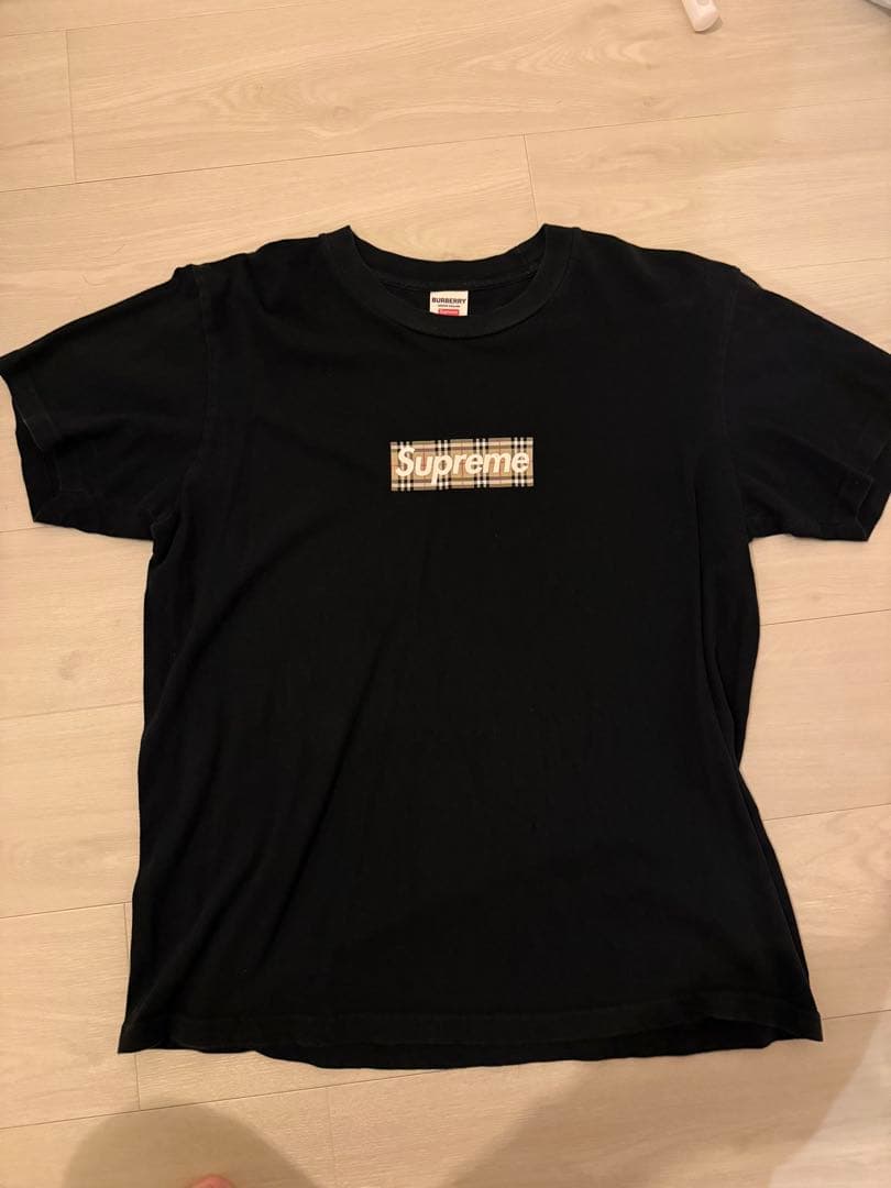 【新品未使用】 supreme BURBERRY ボックスロゴTシャツ Lサイズ