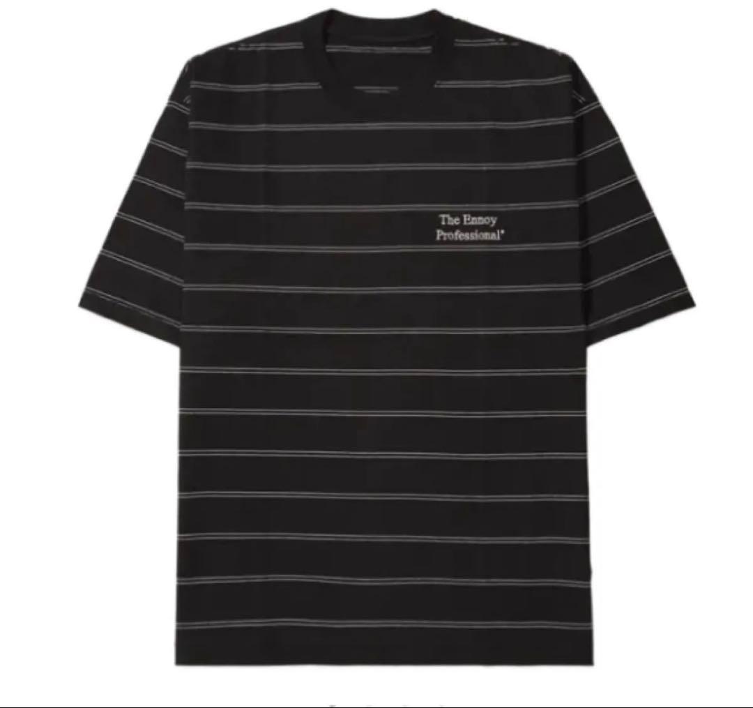 新品 2025SS ennoy PANEL BORDER Tシャツ S ブラック