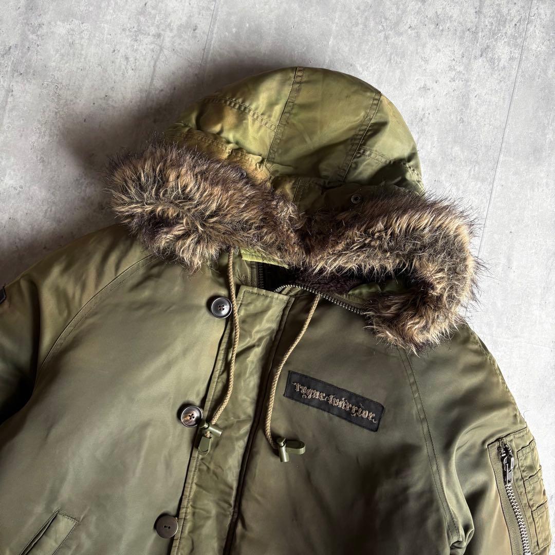 【00s archive】N-2B ダウンジャケット　ファー　y2k 短丈　古着