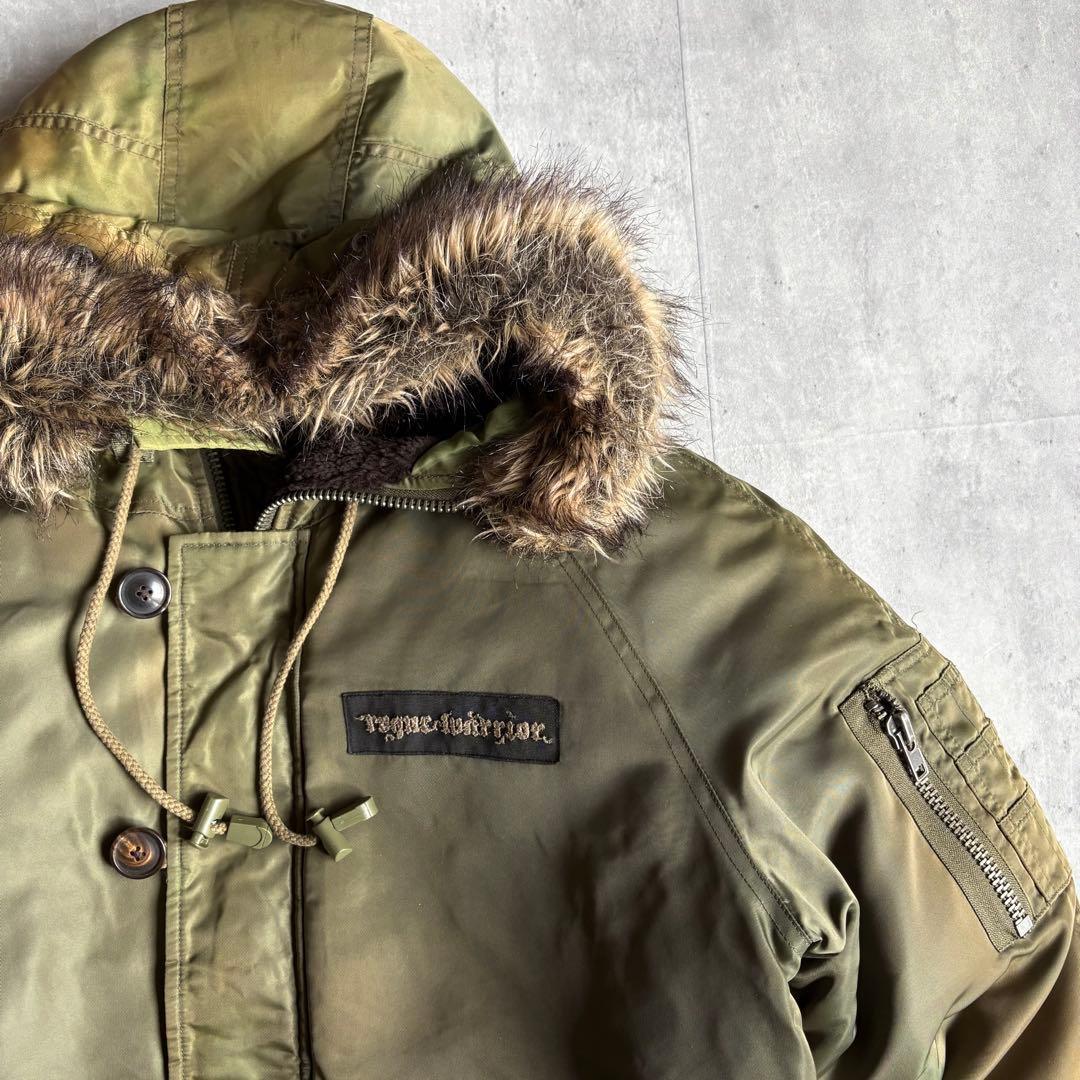 【00s archive】N-2B ダウンジャケット　ファー　y2k 短丈　古着