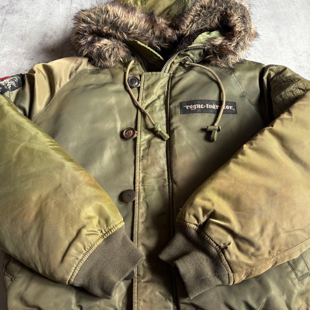 【00s archive】N-2B ダウンジャケット　ファー　y2k 短丈　古着